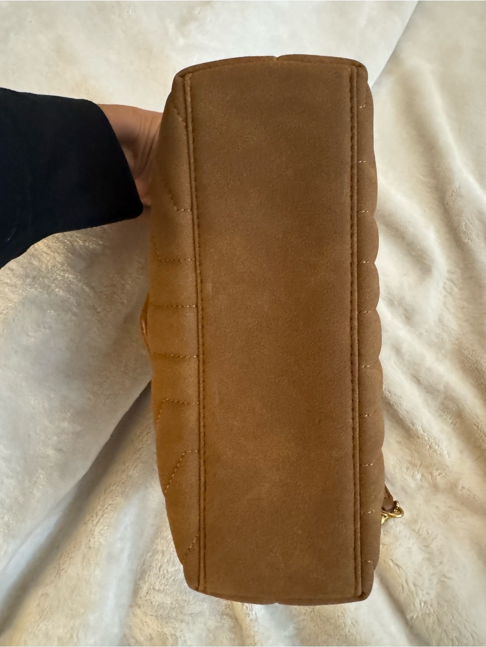 Saint Laurent YSL Loulou Style Chevron Shoulder Bag Gold Chain Dust Bag EUC - Picture 7 of 9